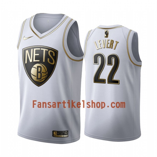 NBA Brooklyn Nets Trikot Caris LeVert 22 Nike 2019-2020 Weiß Golden Edition Swingman - Herren NBA Brooklyn Nets Trikot Caris LeVert 22 Nike 2019-2020 Weiß Golden Edition Swingman - Herren